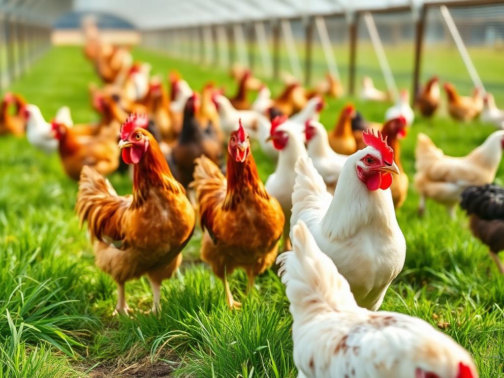 Free-range chickens